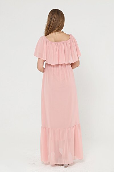 ADASTYLE Çekim, Uzun, Hemile, Abiye Şifon Elbise