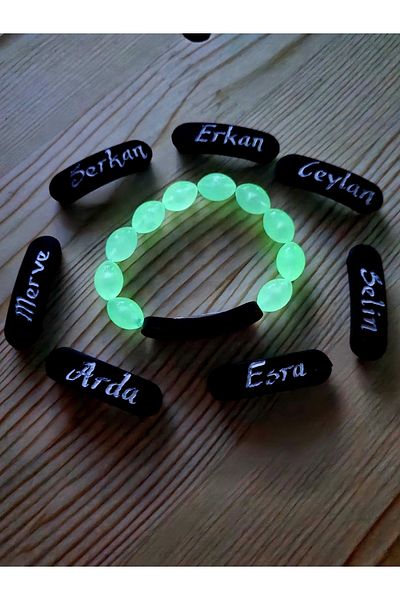 GÜMÜŞTEL EL SANATLARI Cat's Eye Highlighter Children's Bracelet Glow in the Dark