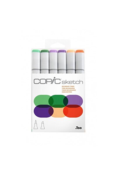 Copic مجموعة أقلام رسم مكونة من 6 ألوان ثانوية