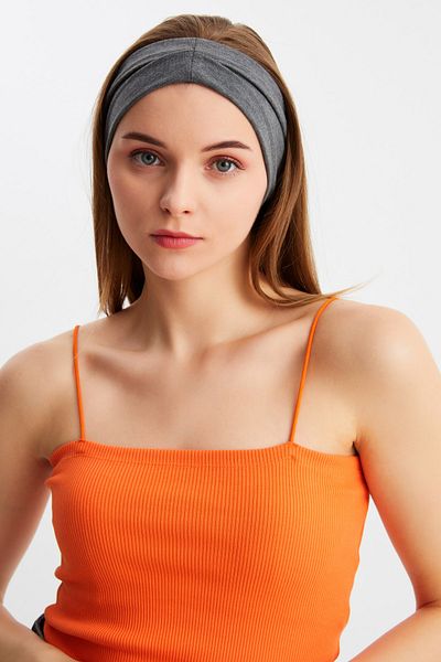 Butikgiz Women's Double-Sided Use Alternative, Combed Cotton, Non-Slip, Lightweight, Sports Hair Band Bandana