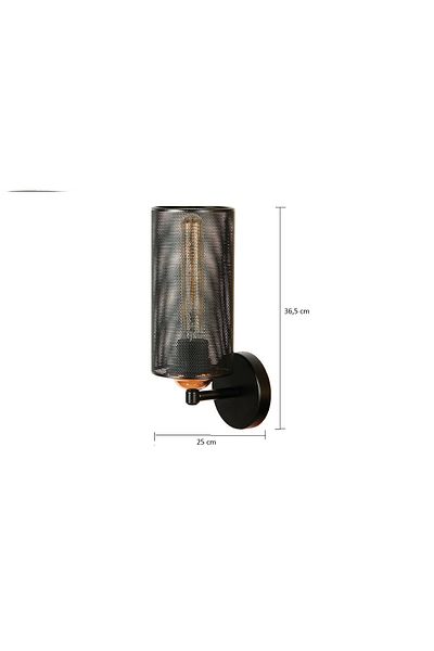 Bozyaka Aydınlatma Dw071 Black Metal Wall Sconce - Imported Cage, Decorative, Modern Interior