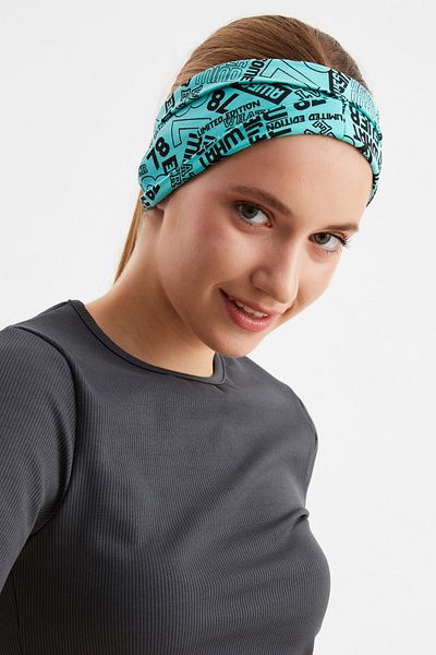 Butikgiz Women's Double-Sided Use Alternative, Combed Cotton, Non-Slip, Lightweight, Sports Hair Band Bandana