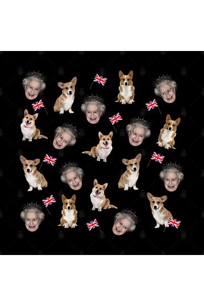Pixxa Queen Elizabeth And Dogs Mug Cup