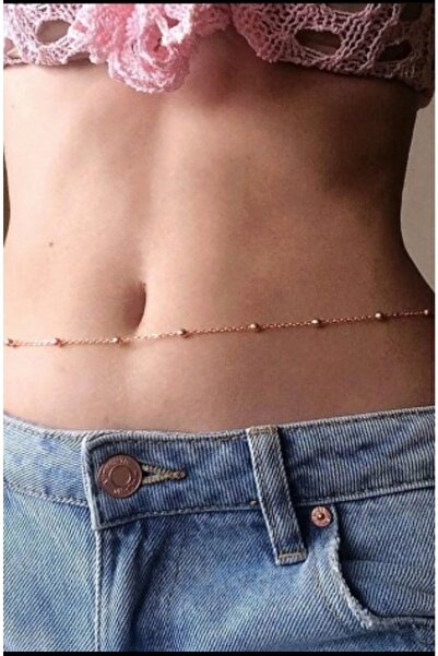 X-Lady Accessories Kadın Made For Belly Küçük Toplu Bel Zinciri Vücut Takısı ...
