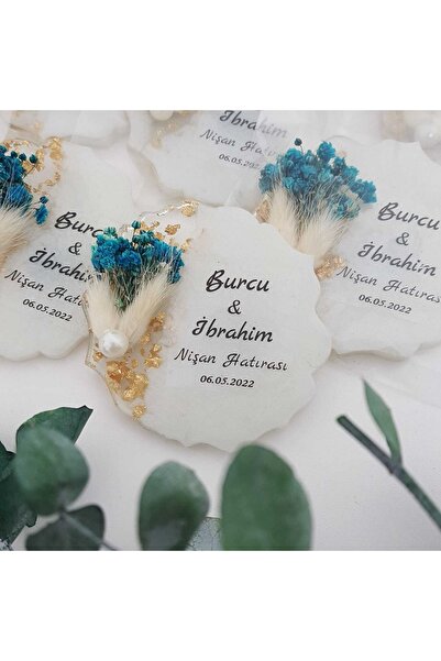 Merkez Hediyelik Epoksi Magnet 20 Adet Söz Nişan Nikah Düğün Kına Sünnet Mevl...