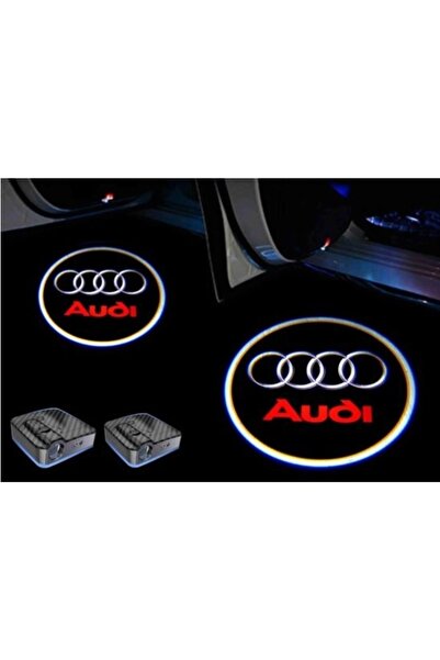 Oto Çizgi Audi Pilli Kapı Altı Led Hayalet Logo Mesafe Sensörlü 2 Adet