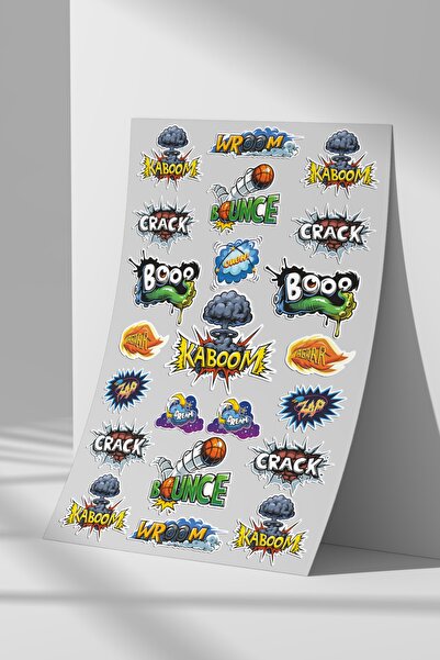 Sticker Market Set de autocolante Kaboom, Crack, Bounce, Set de autocolante d...