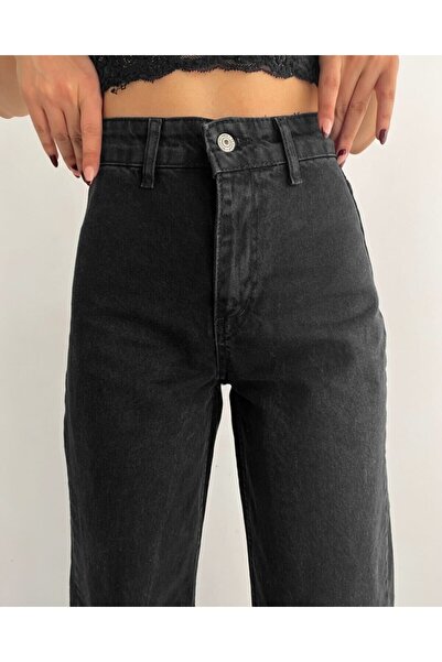 Trn JNS Blugi din denim cu talie super înaltă Mabel Loose pentru femei