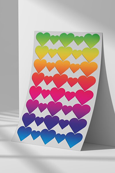 Sticker Market Set de autocolante inimă Set de etichete autocolante dimensiun...