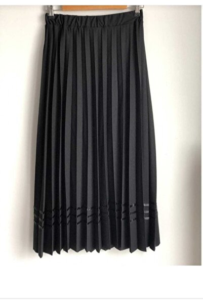 Genel Markalar Kadın Beli Lastikli Anne Pileli Etek Altı Kurdaleli Pileli Etek