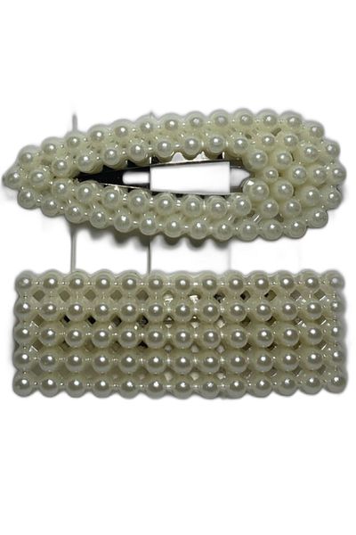 ELGALA Buckle Pearl Stone Snap Buckle 2 Pieces