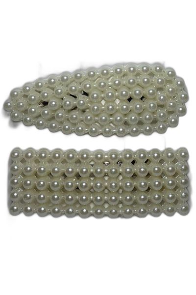 ELGALA Buckle Pearl Stone Snap Buckle 2 Pieces