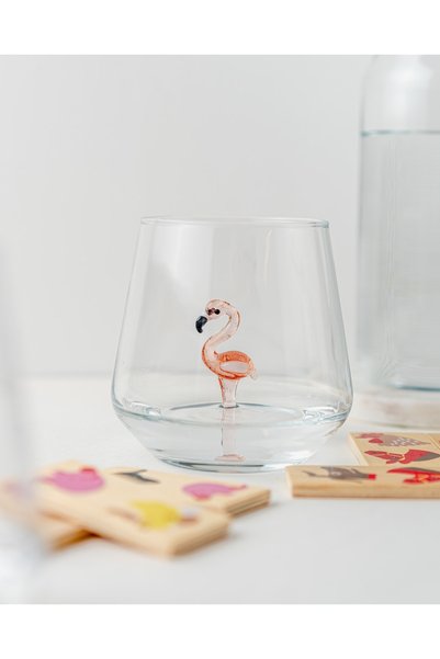 Minizooistanbul Flamingo Water Glass