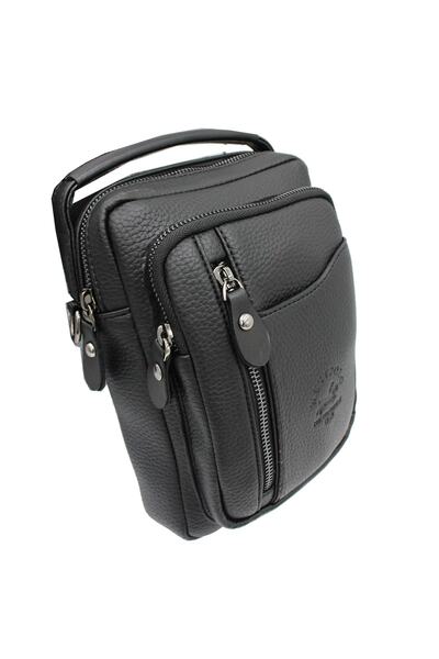 Fiyaka Wp-7007 Geantă pentru bărbați cu curea de mână și de umăr neagră