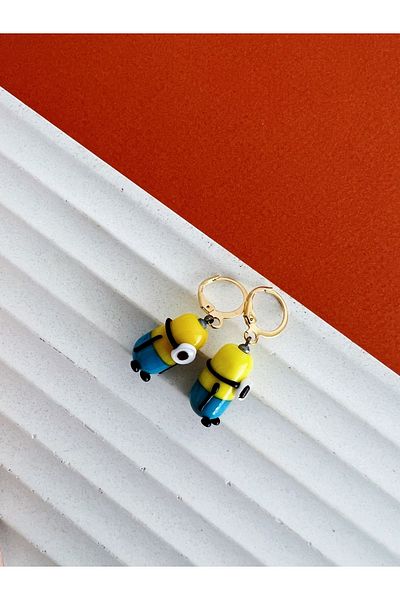 Minizooistanbul Glass Minions Earrings