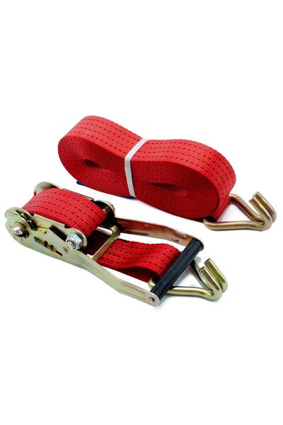 SafeSet Sg-58 50mm 2 Inch Spanzet 10mt 5000dan 10mm Çift J Kancalı Yük Gerdirme