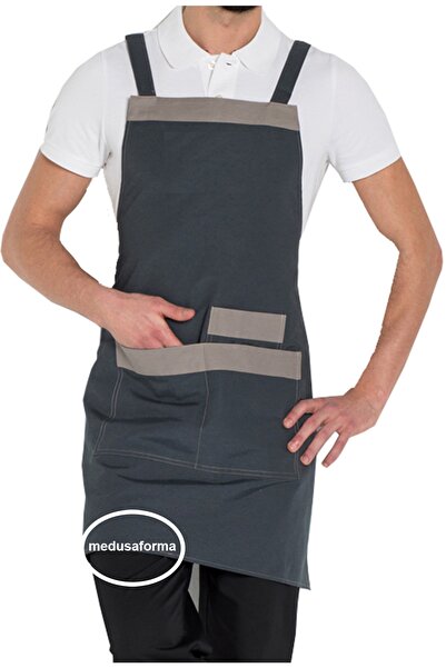 medusaforma مريلة مطبخ مع حزام ماستر شيف مقهى مطعم الشيف النادل كوك تصفيف الش...