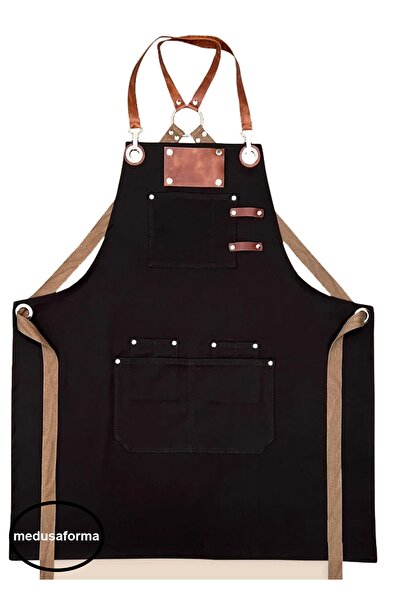 medusaforma Cross Strap Kitchen Apron Master Chef Cafe Restaurant Chef Cafe W...