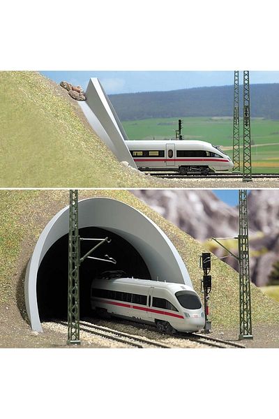 Busch 1:87 Ho Model 2 Lines Modern Tunnel Entry