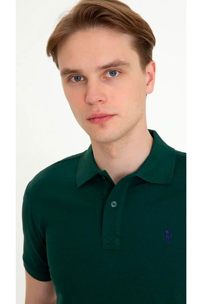 U.S. Polo Assn. Men's Dark Green Polo Neck T-shirt Basic