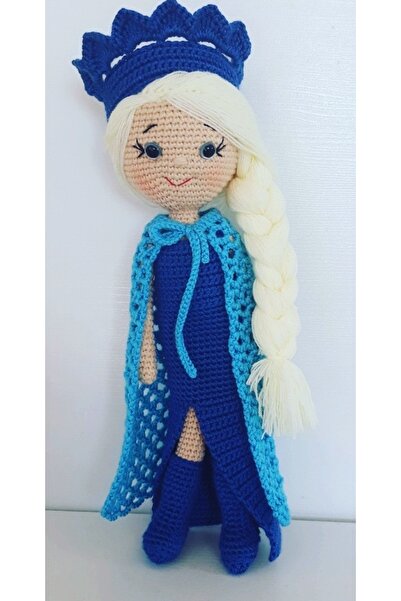 OYUNCAKPARK Sevimli Elsa Bebek Amigurumi Organik Oyuncak