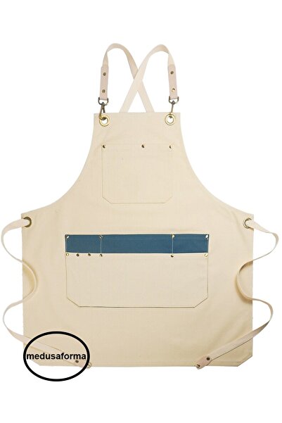 medusaforma Cross Strap Kitchen Apron Master Chef Cafe Restaurant Chef Cafe W...
