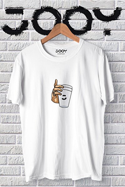 Jooy Company Glass Printed Oversize White Tshirt