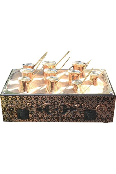 MaratonTechniC Bakır Kumda Kahve Makinesi Büyük Boy Elektrikli Cezve İle