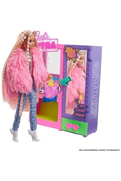mattel Extra Kıyafet Otomatı Oyun Seti, Köpek Figürü Ve Düğmeye Basıldığında 20 Sürpriz Aksesuar Sun