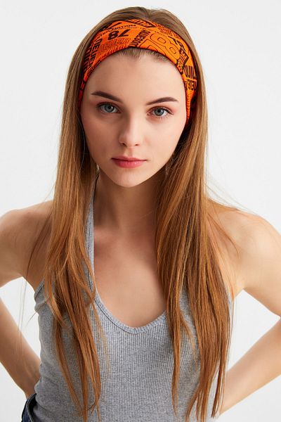 Butikgiz Bandana pentru femei din bumbac pieptănat, antiderapant, anti-transpirație, ultra ușoară, bandană pentru păr sport