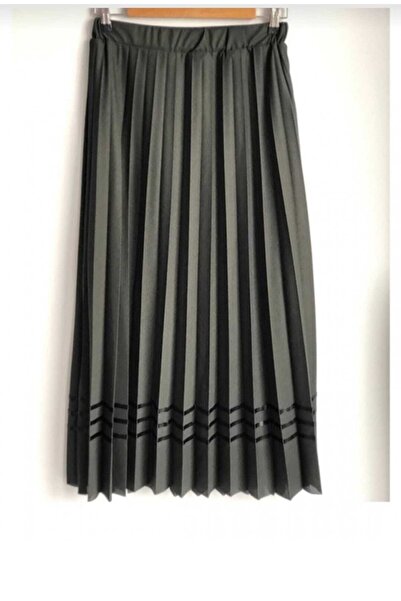 Genel Markalar Kadın Beli Lastikli Anne Pileli Etek Altı Kurdaleli Pileli Etek