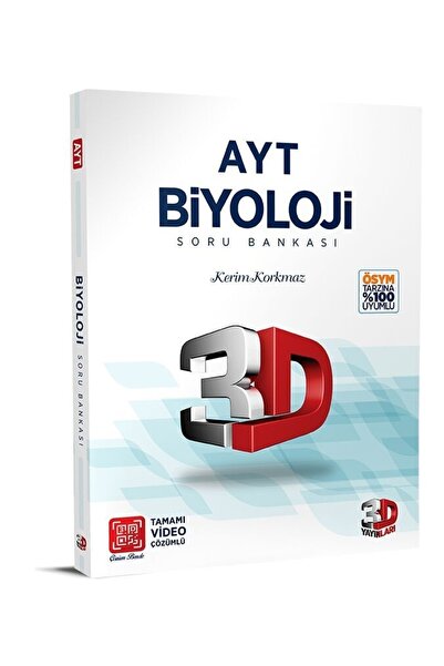 3D Yayınları Ayt Biyoloji Soru Bankası Güncel Baskı 9786051943145