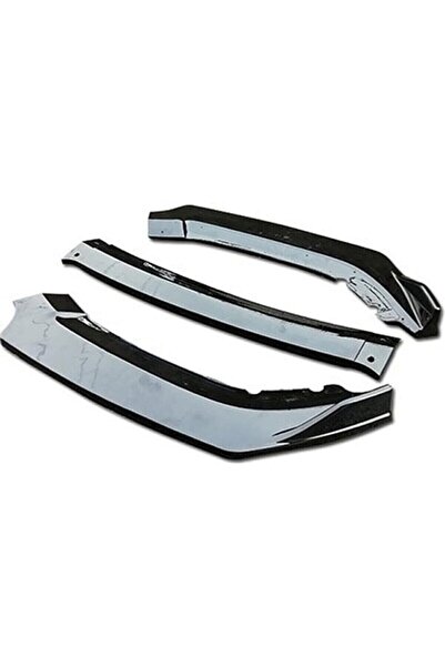HasAkman Vw Polo Mk5 Uyumlu Ön Tampon Lip Piona Black 3 Prç 2009 2010 2011 2012 2013 2014 2015 2016 2017