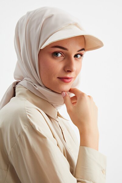 Butikgiz Kadın Tesettür Multi Şifon Ipeksi Şal Ve Pamuklu Penye Vizör Şapka I...