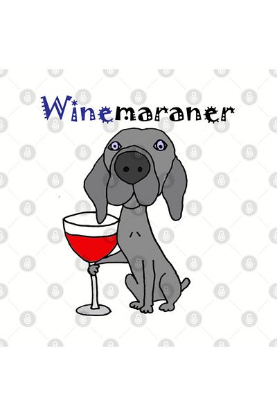 Pixxa Funny Cool Weimaraner Drinking Wine Cartoon Mug Cup