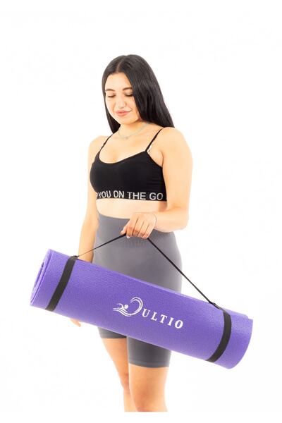 Ultio Spor Taşıma Askılı 10 Mm Pilates Minderi Kaymaz Taban Yoga Matı Isteğe Bağlı Kamp Matı
