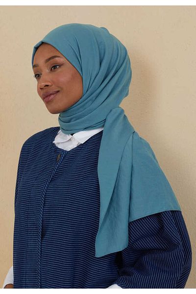 BURDEN IPEK Cotton Shawl Miami Blue