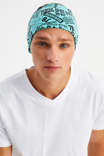 Butikgiz Men's Cotton Combed Cotton, Non-Slip, Ultra Light, Sports Wide Hair Band Bandana Buff