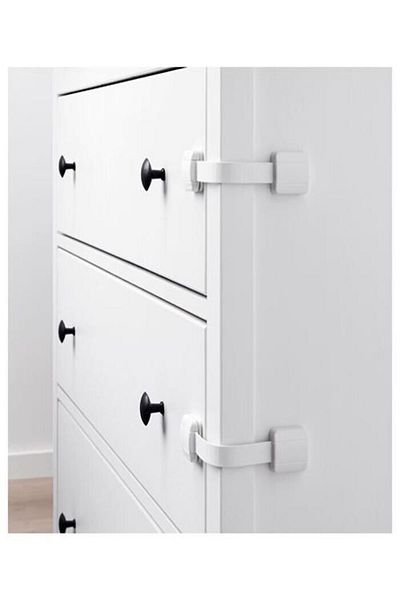 IKEA Ikea Children's White Set of 2 Safety Lock - Drawer and Cabinet Lock