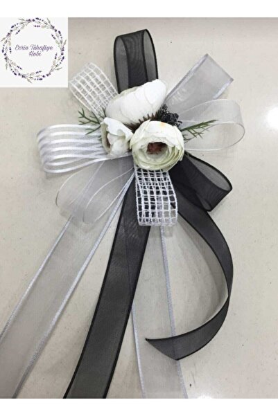 ecrin tuhafiye hobi Beyaz Şakayık Çiçekli Lüx Bohça Süsü