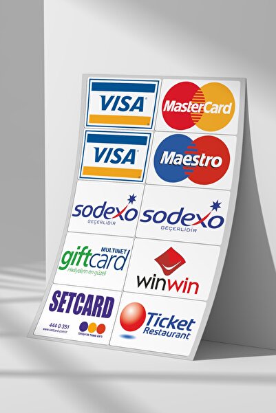 Sticker Market A4 Size Sticker Label Set For Shopping, Card Sticker Set, Flat...
