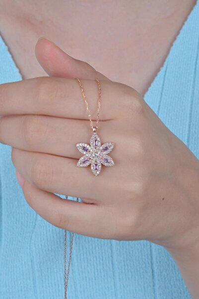 ESSARE 925 Ayar Kadın Gümüş Umut Çiçeği Kolye