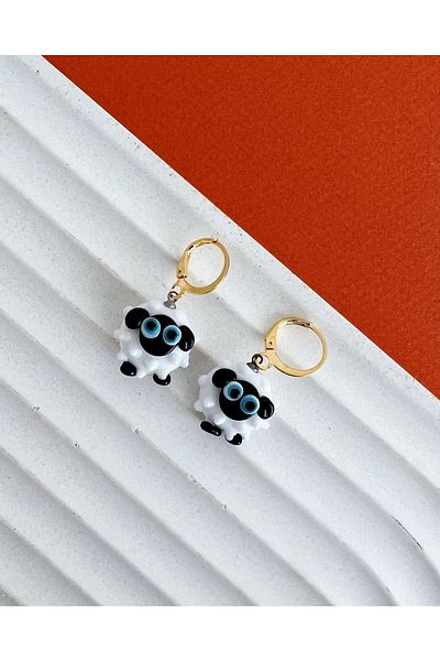 Minizooistanbul Glass Sheep Earrings