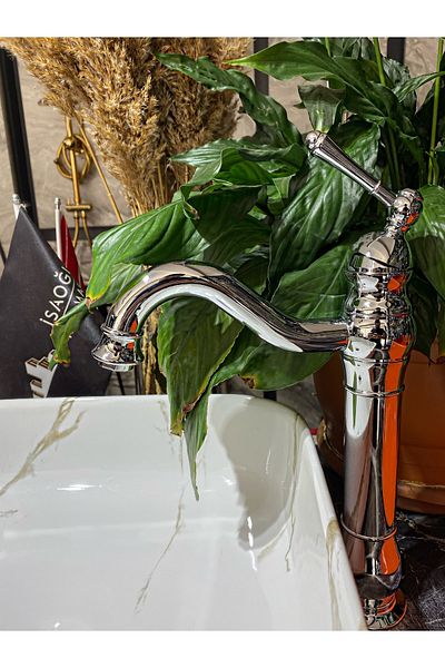 İSAOĞLU YAPI Bowl Sink Mixer Basin Mixer Bowl Sink Faucet Chrome Silver