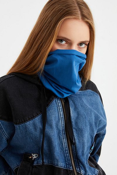 Butikgiz Protector cu 4 funcții pentru femei, bumbac, elastic, rezistent la transpirație, bandană, protecție pentru gât, mască, mască