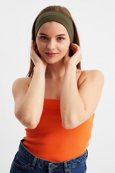 Butikgiz Women's Cotton Combed Cotton, Non-Slip, Anti-Sweat, Ultra Light, Sports Hair Band Bandana