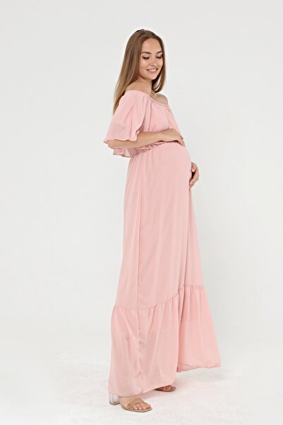 ADASTYLE Çekim, Uzun, Hemile, Abiye Şifon Elbise