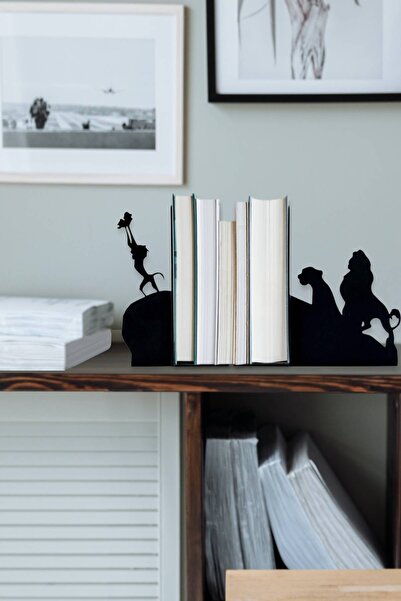 Hobi Demir Sanat حامل كتب معدني على شكل أسد الملك، حامل كتب مزخرف