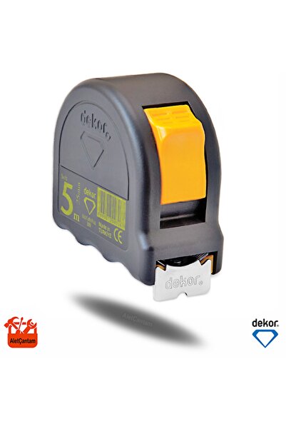 Dekor Şerit Metre Çelik Metre Soft Siyah Siyah 8 Mt X 25 Mm