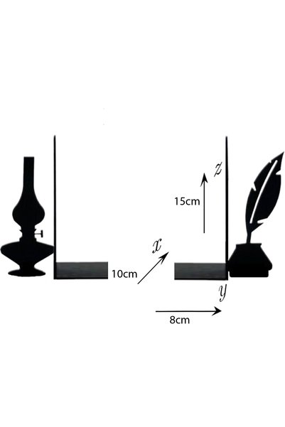 Hobi Demir Sanat Metal Book Holder Gas Lamp & Book Support with Dip Figure, Decorative Bookshelf